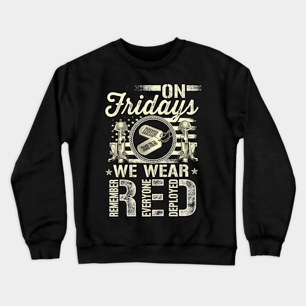 R FRIDAY RED Shirt- Military Crewneck Sweatshirt by MM-Desigers